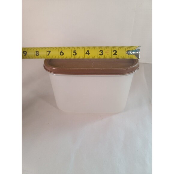Vintage Tupperware Modular Mate Container 1612-21 with Brown Lid 4 3/4 Cups - Picture 4 of 8